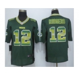 2015 new nike green bay packers #12 rodgers green strobe jerseys[limited]