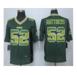 2015 new nike green bay packers #52 matthews green strobe jerseys[limited]