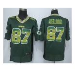 2015 new nike green bay packers #87 nelson green strobe jerseys[limited]