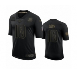 Green Bay Packers #10 Jordan Love Black 2020 Salute to Service Limited Jersey