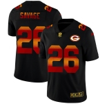 Green Bay Packers #26 Darnell Savage Jr. Men's Black Nike Red Orange Stripe Vapor Limited NFL Jersey