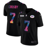 Green Bay Packers #7 Mason Crosby Men's Nike Multi-Color Black 2020 NFL Crucial Catch Vapor Untouchable Limited Jersey