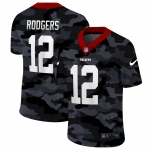 Men New Nike Green Bay Packers #12 Rodgers 2020 Nike Camo Salute to Service Limited Jersey