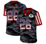 Men New Nike Green Bay Packers #26 Savage 2020 Nike Camo USA Salute to Service Limited Jersey