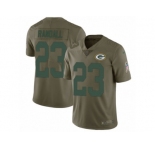 Men Nike Green Bay Packers #23 Damarious Randall Limited Olive 2017 Salute to Service NFL Jersey