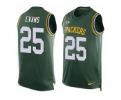 Men Nike Green Bay Packers #25 Marwin Evans Limited Green Player Name & Number Tank Top NFL Jersey