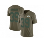 Men Nike Green Bay Packers #39 Demetri Goodson Limited Olive 2017 Salute to Service NFL Jersey
