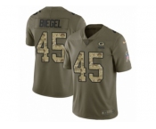 Men Nike Green Bay Packers #45 Vince Biegel Limited Olive Camo 2017 Salute to Service NFL Jersey