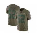 Men Nike Green Bay Packers #52 Clay Matthews Limited Olive 2017 Salute to Service NFL Jersey