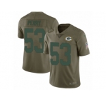 Men Nike Green Bay Packers #53 Nick Perry Limited Olive 2017 Salute to Service NFL Jersey