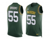 Men Nike Green Bay Packers #55 Ahmad Brooks Limited Green Player Name & Number Tank Top NFL Jersey