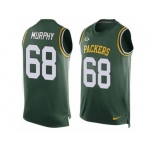 Men Nike Green Bay Packers #68 Kyle Murphy Limited Green Player Name & Number Tank Top NFL Jersey