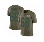 Men Nike Green Bay Packers #68 Kyle Murphy Limited Olive 2017 Salute to Service NFL Jersey