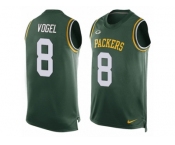 Men Nike Green Bay Packers #8 Justin Vogel Limited Green Player Name & Number Tank Top NFL Jersey