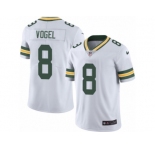 Men Nike Green Bay Packers #8 Justin Vogel White Vapor Untouchable Limited Player NFL Jersey