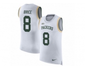 Men Nike Green Bay Packers #8 Kentrell Brice White Rush Player Name & Number Tank Top NFL Jersey