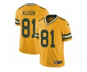 Men Nike Green Bay Packers #81 Geronimo Allison Limited Gold Rush Vapor Untouchable NFL Jersey