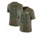 Men Nike Green Bay Packers #81 Geronimo Allison Limited Olive 2017 Salute to Service NFL Jersey