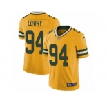 Men Nike Green Bay Packers #94 Dean Lowry Limited Gold Rush Vapor Untouchable NFL Jersey