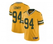 Men Nike Green Bay Packers #94 Dean Lowry Limited Gold Rush Vapor Untouchable NFL Jersey