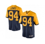 Men Nike Green Bay Packers #94 Dean Lowry Limited Navy Blue Alternate NFL Jersey