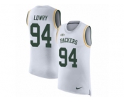 Men Nike Green Bay Packers #94 Dean Lowry White Rush Player Name & Number Tank Top NFL Jersey
