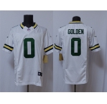 Men's Green Bay Packers #0 Matthew Golden White Vapor 2025 F.U.S.E. Limited Football Stitched Jersey