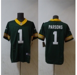 Men's Green Bay Packers #1 Micah Parsons Green Vapor 2025 F.U.S.E. Limited Stitched Football Jersey