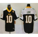 Men's Green Bay Packers #10 Jordan Love Black 2024 FUSE 13 Time World Champions Vapor Limited Stitched Jersey