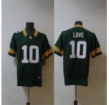 Men's Green Bay Packers #10 Jordan Love Green Vapor 2024 F.U.S.E. Limited Stitched Football Jersey