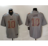Men's Green Bay Packers #10 Jordan Love Grey Atmosphere Fashion Limited Football Stitched Jersey