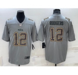 Men's Green Bay Packers #12 Aaron Rodgers Grey Atmosphere Fashion 2022 Vapor Untouchable Stitched Limited Jersey