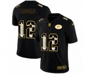 Men's Green Bay Packers #12 Aaron Rodgers Limited Black Jesus Faith Limited Football Jersey
