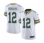 Men's Green Bay Packers #12 Aaron Rodgers White Vapor Untouchable Limited Player Football Jersey
