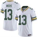 Men's Green Bay Packers #13 Dontayvion Wicks White 2025 Vapor Untouchable Limited Football Stitched Jersey