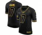 Men's Green Bay Packers #17 Davante Adams 2020 Salute To Service Black Golden Limited Football Jersey