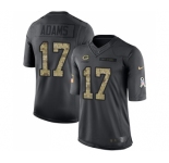 Men's Green Bay Packers #17 Davante Adams Limited Black 2016 Salute to Service Football Jersey
