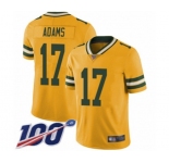 Men's Green Bay Packers #17 Davante Adams Limited Gold Rush Vapor Untouchable 100th Season Football Jersey