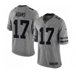 Men's Green Bay Packers #17 Davante Adams Limited Gray Gridiron Football Jersey