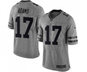 Men's Green Bay Packers #17 Davante Adams Limited Gray Gridiron Football Jersey