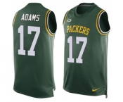 Men's Green Bay Packers #17 Davante Adams Limited Green Player Name & Number Tank Top Football Jersey