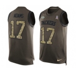 Men's Green Bay Packers #17 Davante Adams Limited Green Salute to Service Tank Top Football Jersey