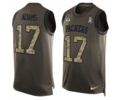 Men's Green Bay Packers #17 Davante Adams Limited Green Salute to Service Tank Top Football Jersey