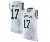 Men's Green Bay Packers #17 Davante Adams Limited White Rush Player Name & Number Tank Top Football Jersey
