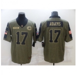 Men's Green Bay Packers #17 Davante Adams Nike Olive 2021 Salute To Service Limited Player Jersey