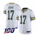 Men's Green Bay Packers #17 Davante Adams White Vapor Untouchable Limited Player 100th Season Football Jersey