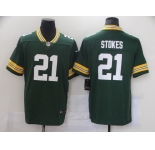 Men's Green Bay Packers #21 Eric Stokes Nike Green 2021 NFL Draft First Round Pick Player Limited Jersey