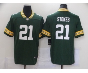 Men's Green Bay Packers #21 Eric Stokes Nike Green 2021 NFL Draft First Round Pick Player Limited Jersey
