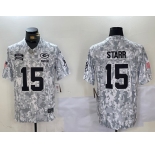 Men's Green Bay Packers #23 Starr 2024 Arctic Camo Salute To Service Limited Stitched Football Jersey