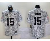 Men's Green Bay Packers #23 Starr 2024 Arctic Camo Salute To Service Limited Stitched Football Jersey